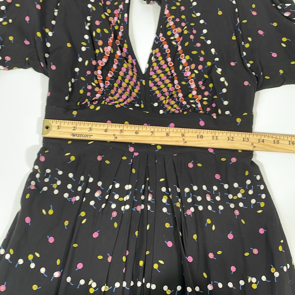 Free People Coryn Mini Dress Size 6 Ling Sleeve Open Back EUC - Picture 7 of 15